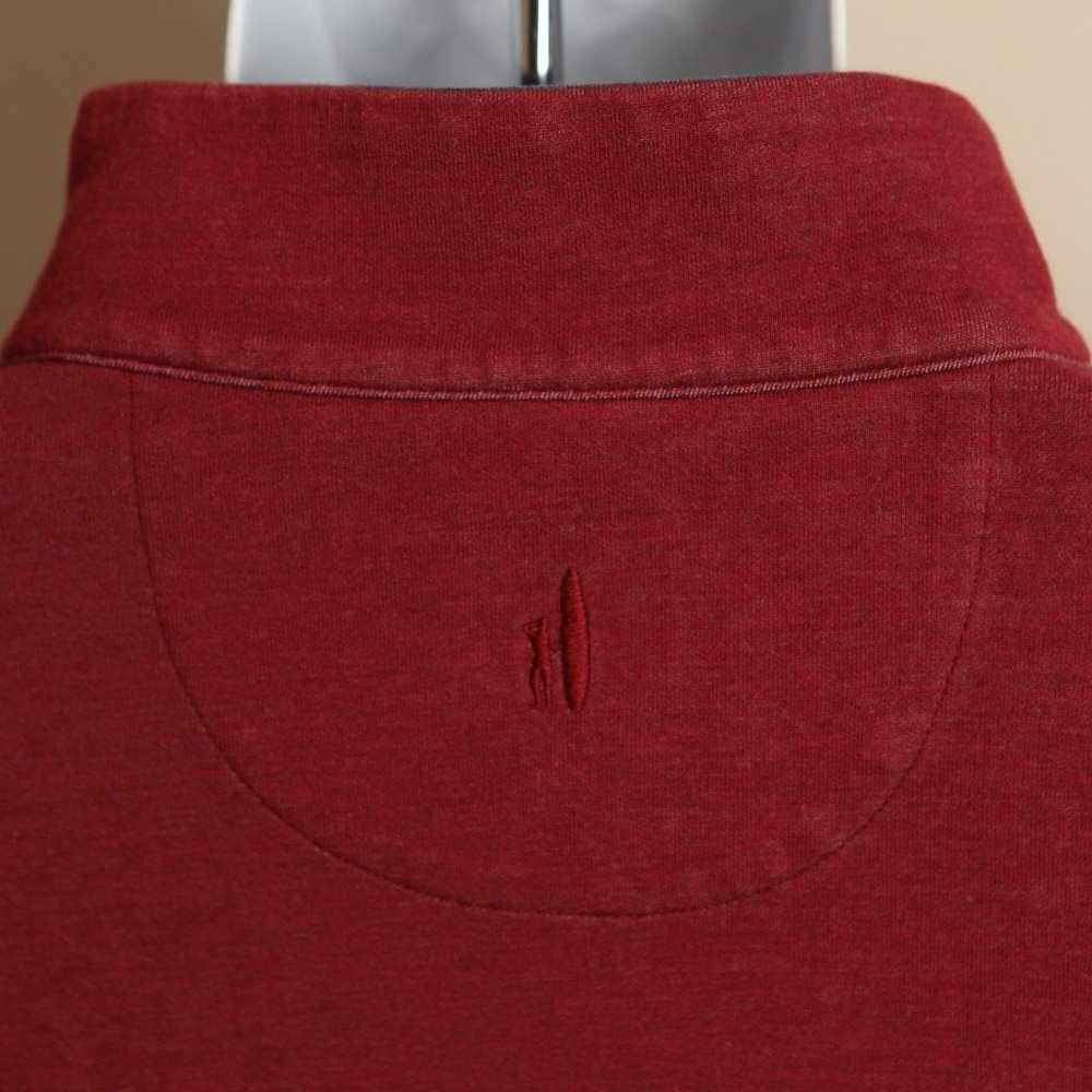 johnnie-O Men's burgundy and blue 1/2 zip golf Sweater pullover Large L